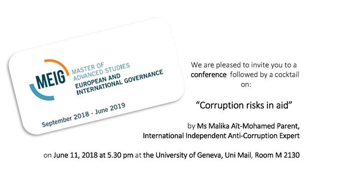 Corruption risks in aid